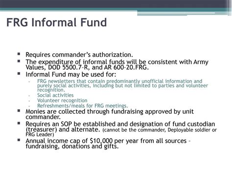 gambling in the military|informal fund sop.